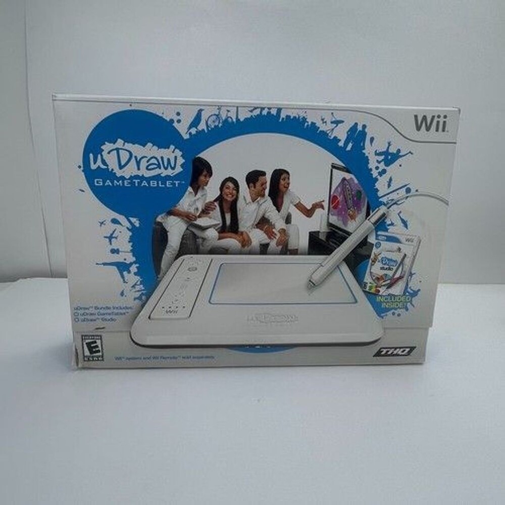 OEM White uDraw GameTablet uDraw Studio (Wii, 2010) Complete Controller